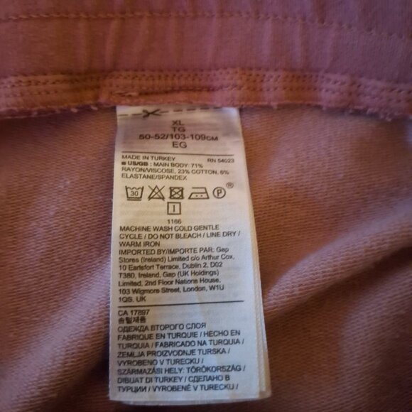 Banana Republic Coral Pink Viscose Blend Drawstring Sweatpants Sz XL - Picture 6 of 7